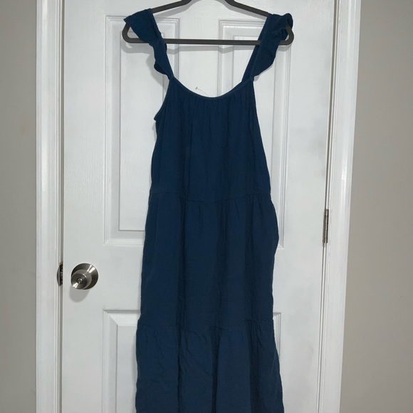 JCrew Factory ruffle strap gauze maxi dress - Picture 5 of 9